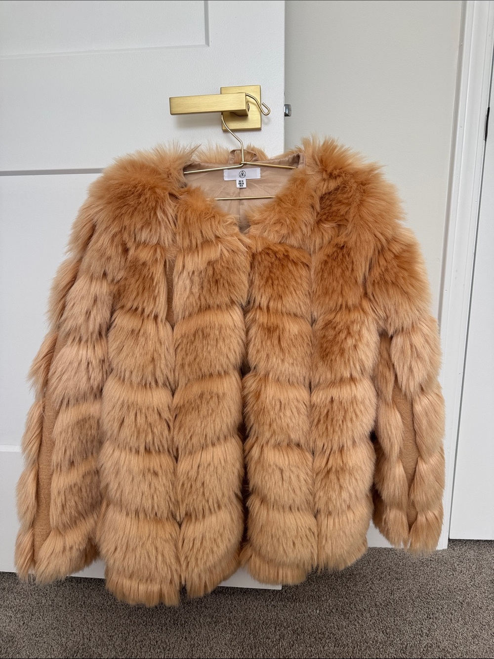 Missguided Caramel Faux Fur Teddy Jacket